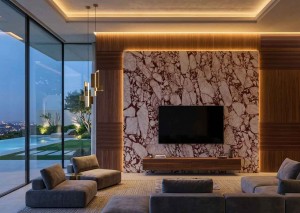 Đá Ốp Tường Phòng Khách Đẹp 2026: Mẫu Hiện Đại & Cách Lựa Chọn Chuẩn Kiến Trúc