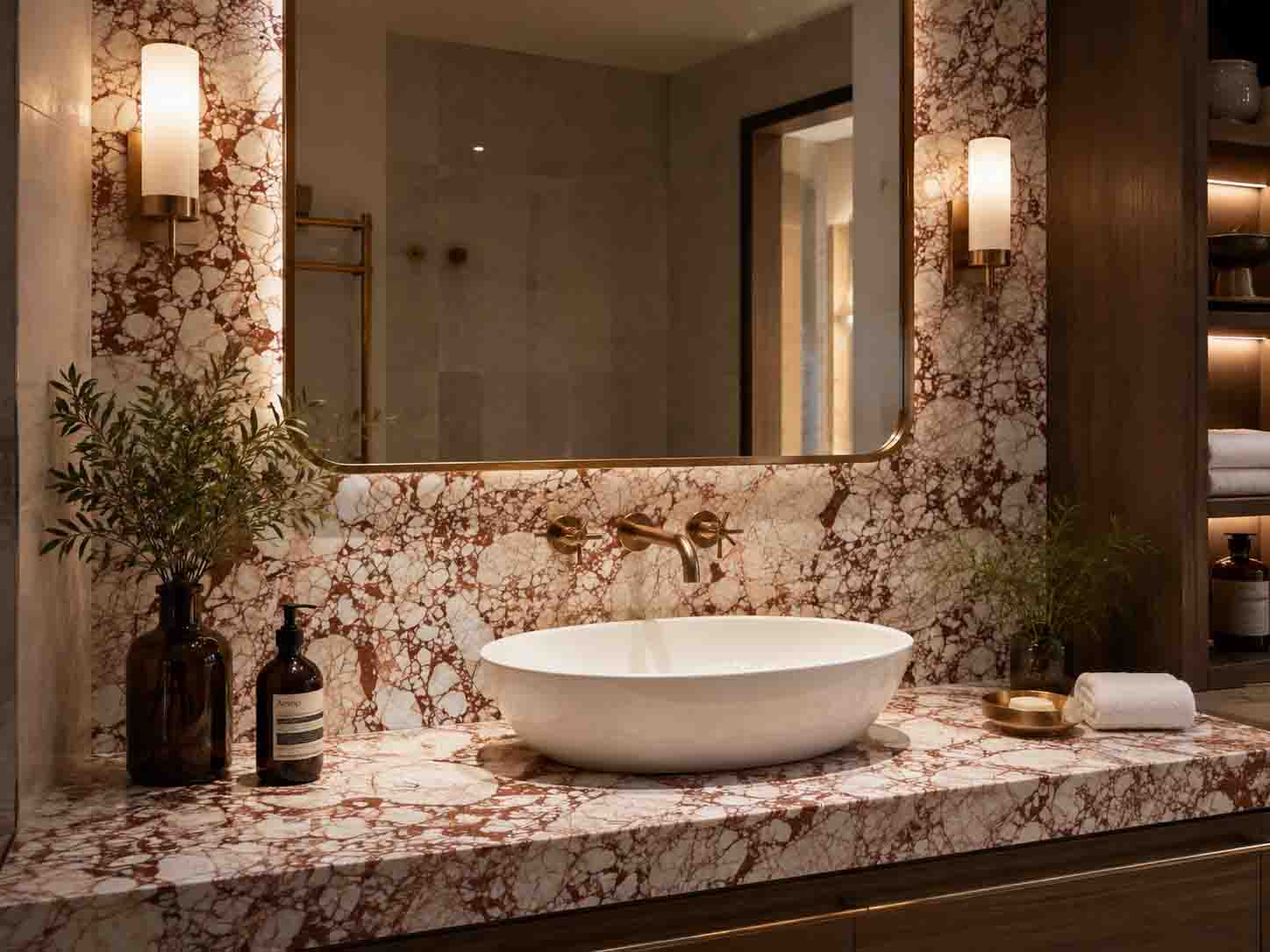 đá Marble phòng tắm hiện đại