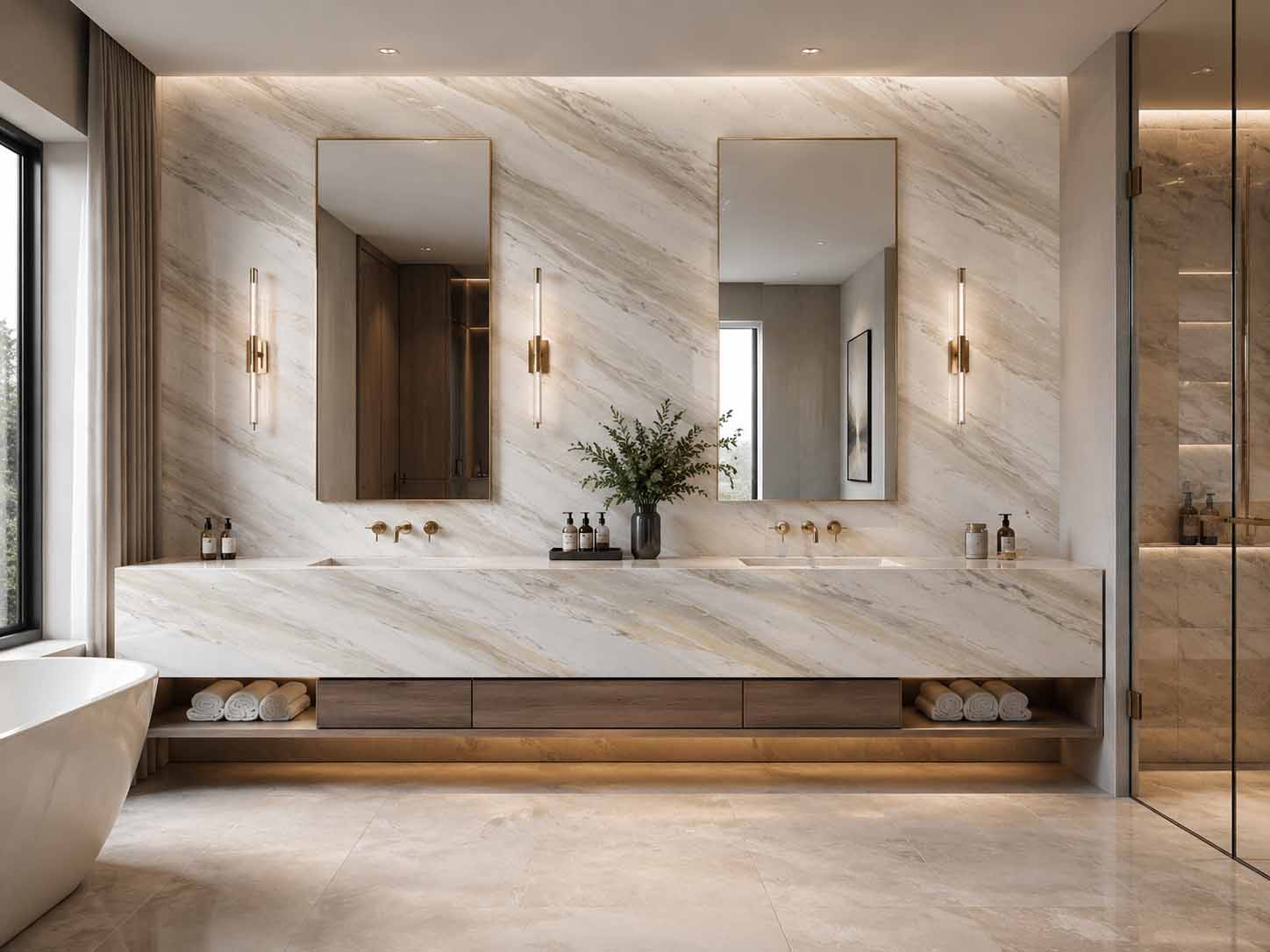 mẫu lavabo đá Marble vân lớn