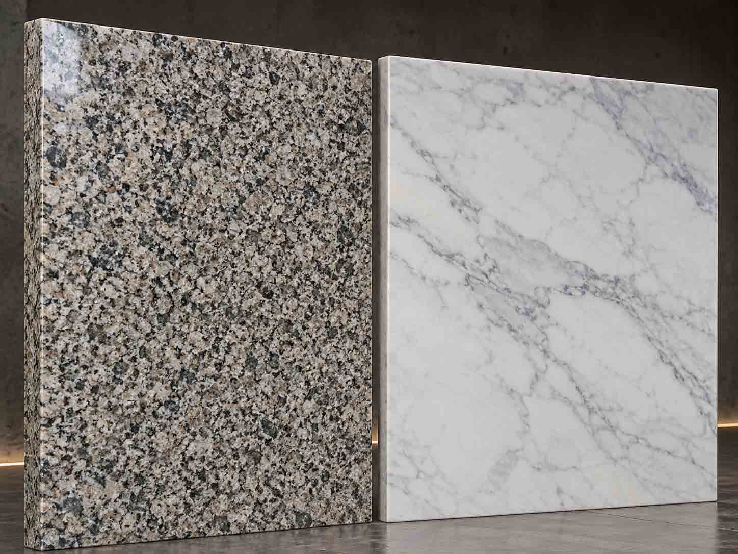 so sánh Granite và Marble